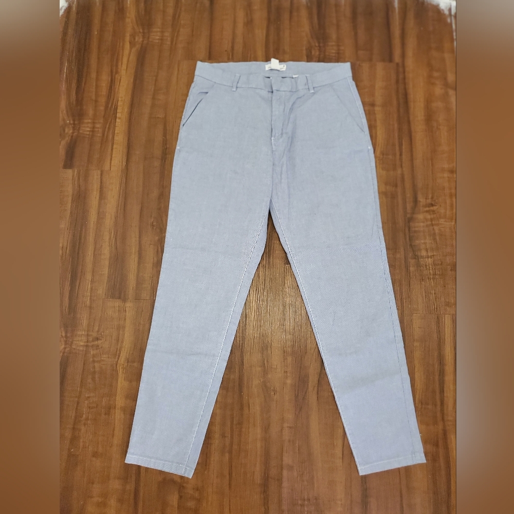 Loog White/Blue striped women's pants.